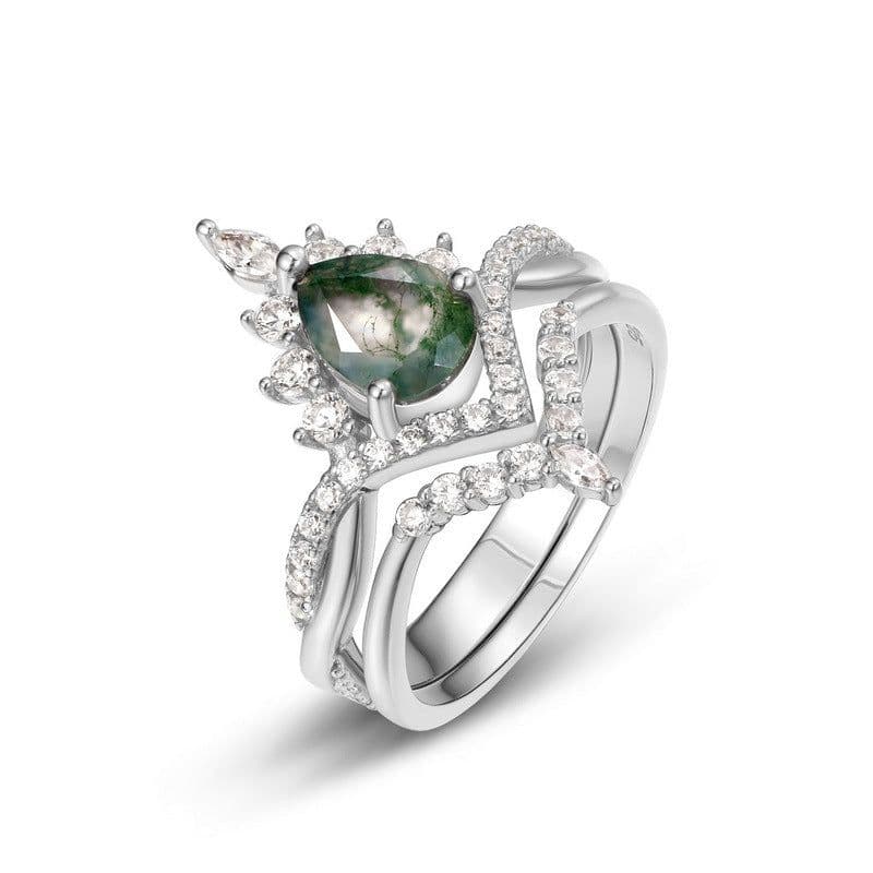 image-Wilson S925 Silver Agate Ring - Size 8 Women