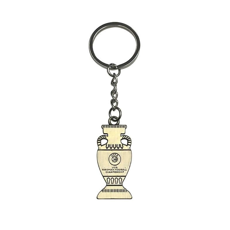 image-Football Team Logo Keychain - Zinc Alloy Metal
