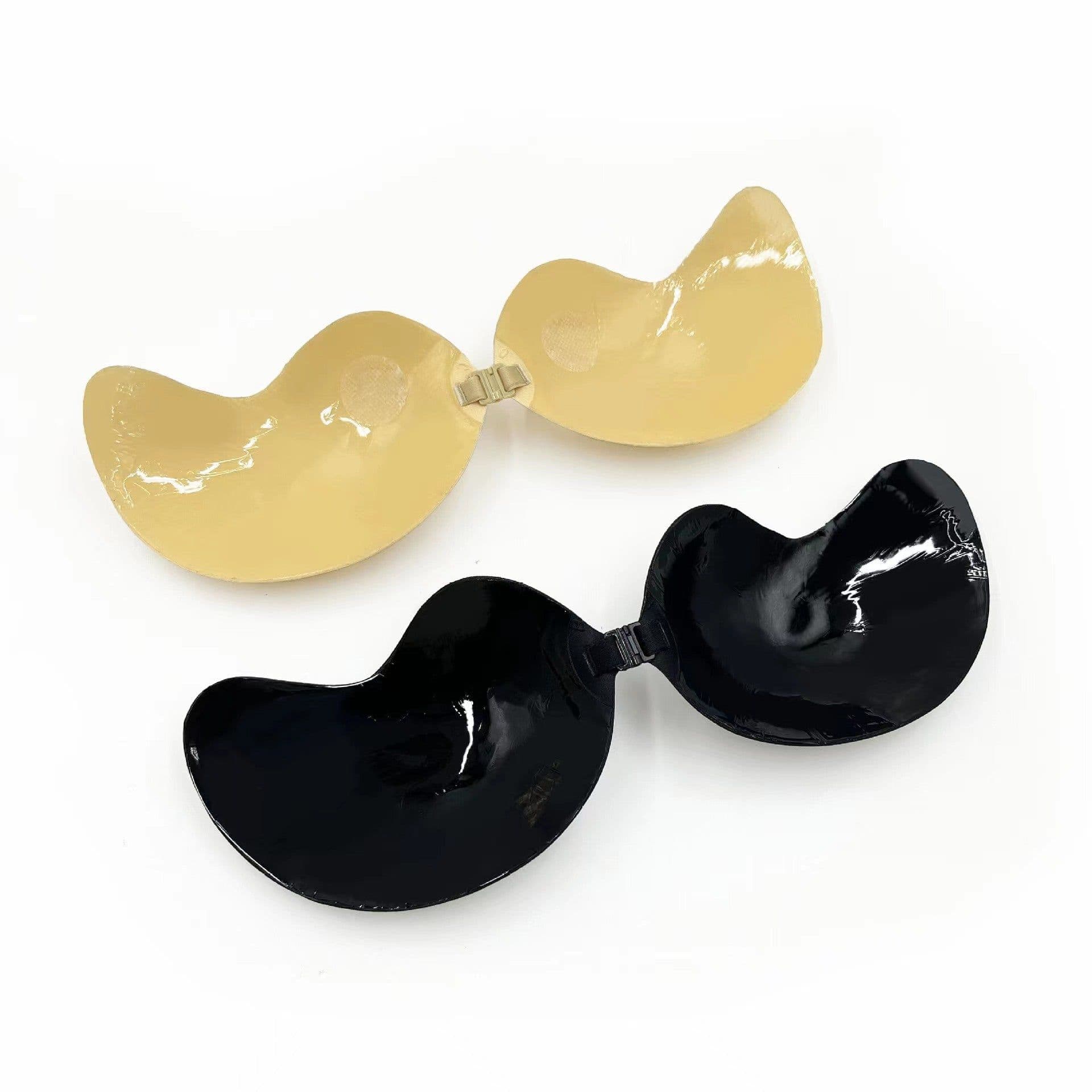 image-Poetry Card Mango Shape Adhesive Bra Stickers - Black D