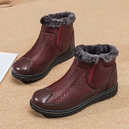 image-Cross-border snow boots women's winter plus fleece cotton shoes waterproof short boots warm thickened middle-aged and elderly women's boots large size women's shoes