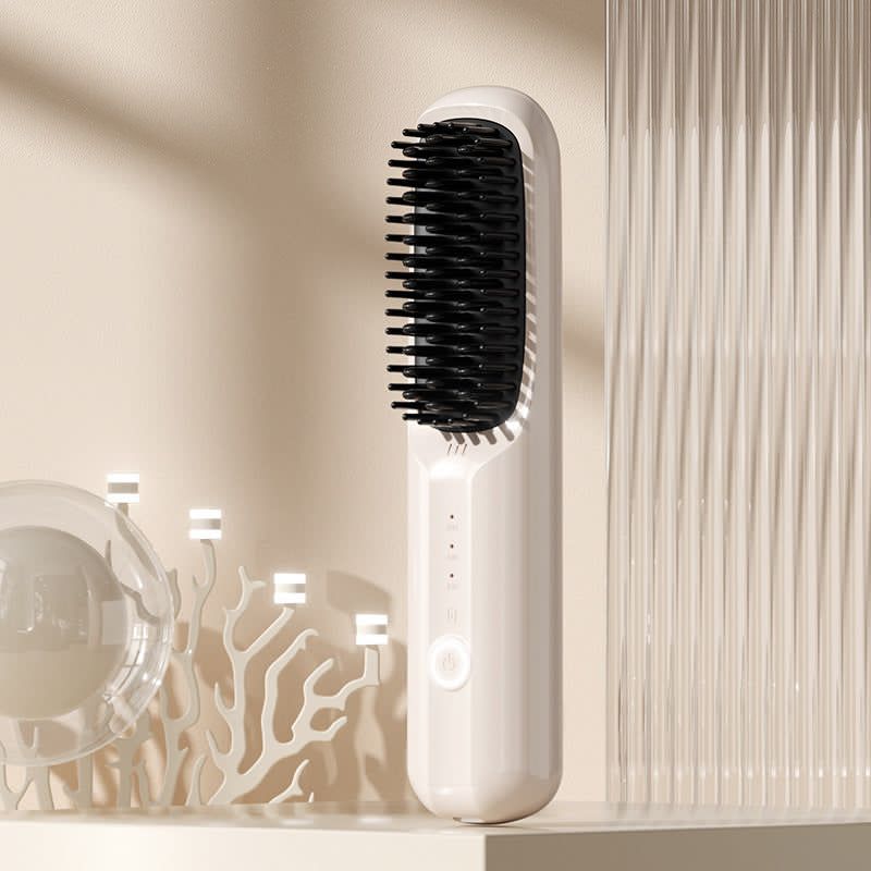 image-Xuandeli S7 Wireless Hair Straightener Comb - Ceramic LCD