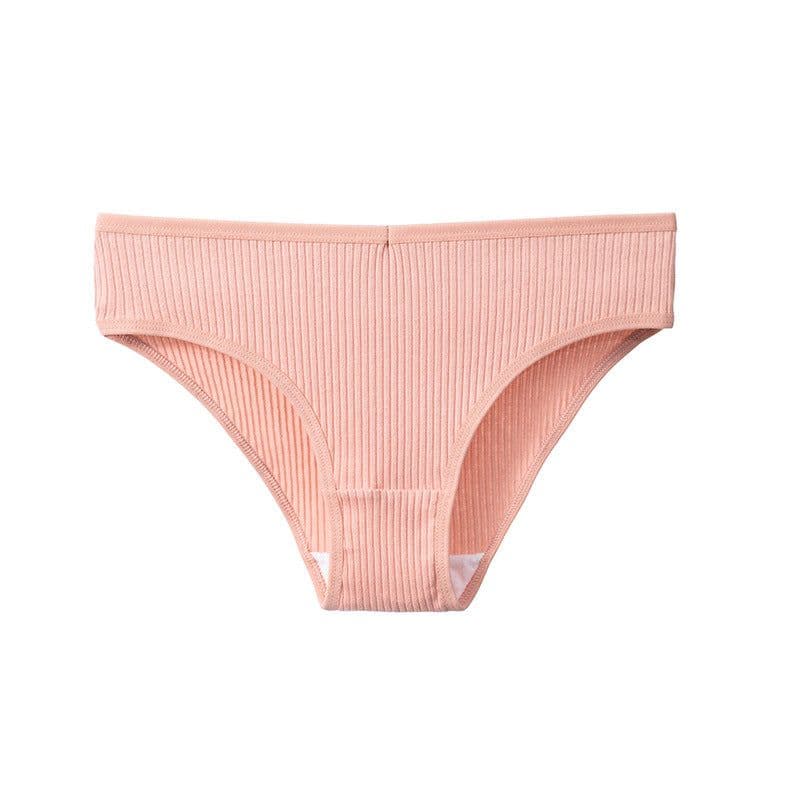 image-Summer breathable skin-friendly sports high elastic stretch ladies briefs cotton comfortable new pure color girls underwear