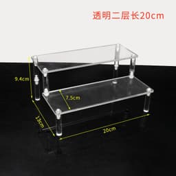 image-Acrylic Ladder Display Rack - Multi-Layer Transparent