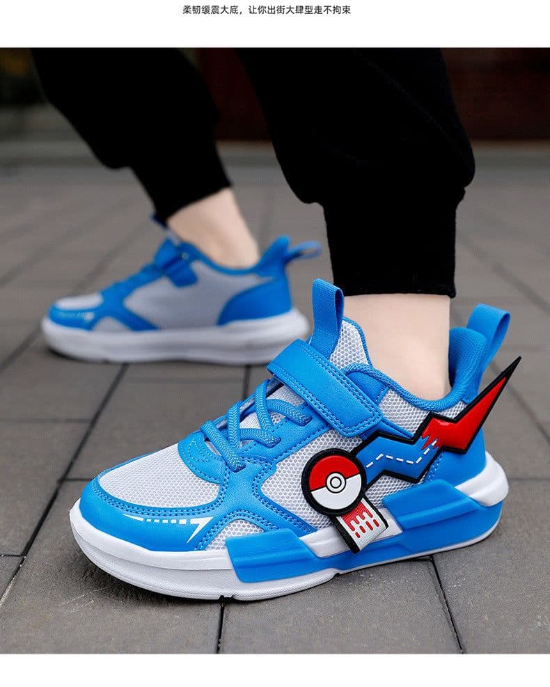 image-Autumn middle and big children's shoes boys sports shoes primary school students single mesh children's shoes boys travel shoes mound tail foreign trade
