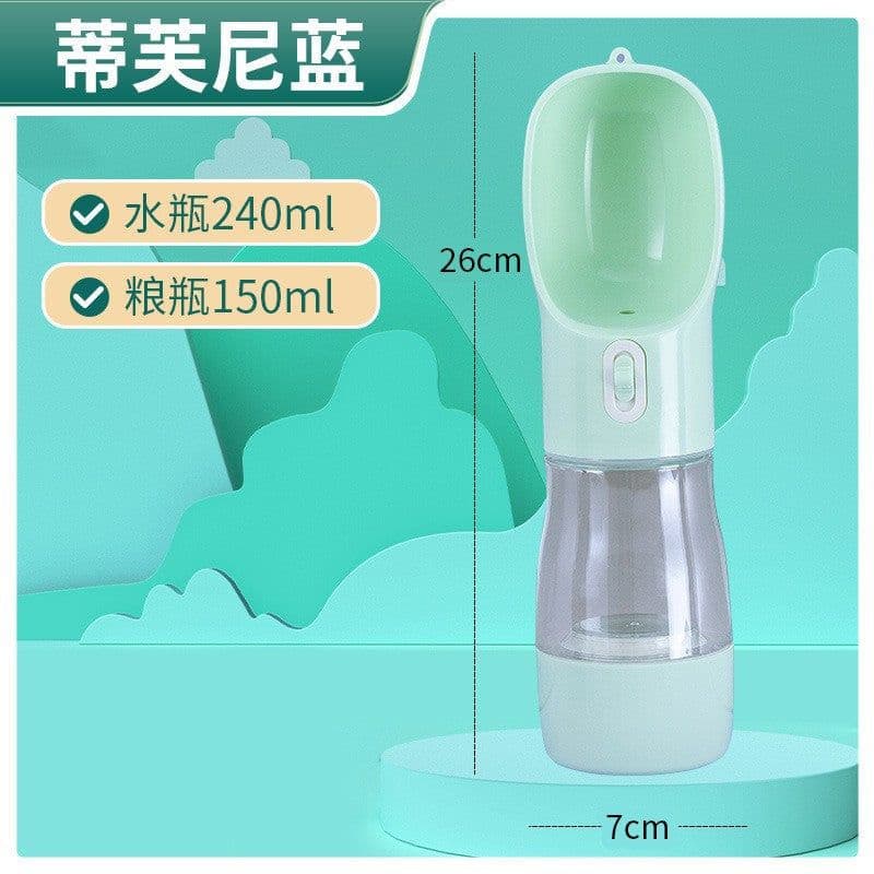 image-Portable Pet Water Bottle, Green, Plastic Travel Cup, Dog Fountain, Cat Drinker