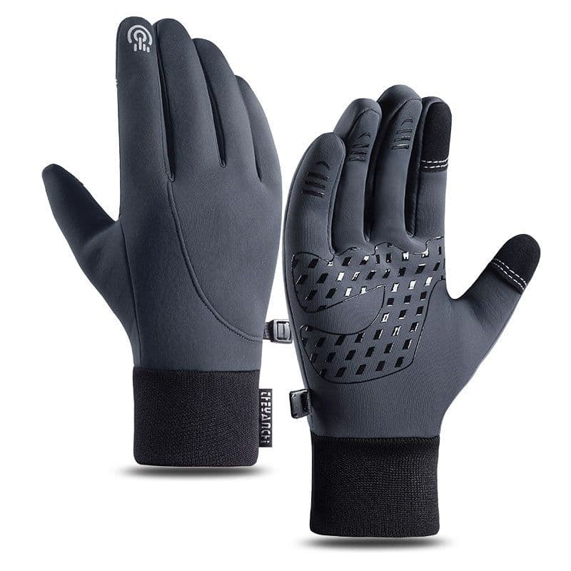 image-Cycling Gloves Winter Men XL Gray Windproof
