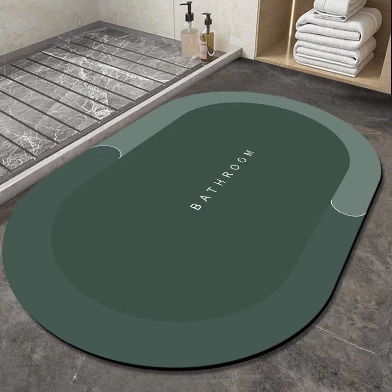 image-Shenghui Diatom Mud Bath Mat - Army-Black, Quick Dry, Easy Care