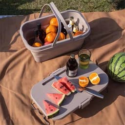 image-Yuxia Picnic Basket - Army Green Foldable 47x29x24cm