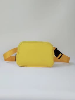 image-Sports Fitness Waist Bag - Orange Nylon Unisex