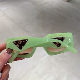 image-Diamond-shaped Sunglasses - White Frame UV400