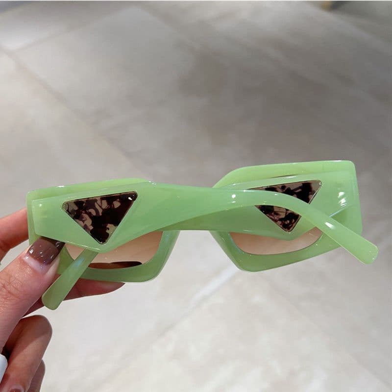 image-Diamond-shaped Sunglasses - White Frame UV400