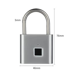 image-Smart Fingerprint Padlock Outdoor Waterproof Antirust Padlock Smart Electronic Padlock Head Door Anti-theft Combination Lock Cabinet
