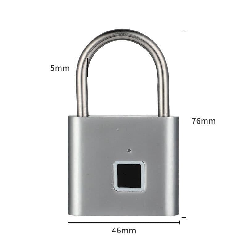 image-Smart Fingerprint Padlock Outdoor Waterproof Antirust Padlock Smart Electronic Padlock Head Door Anti-theft Combination Lock Cabinet
