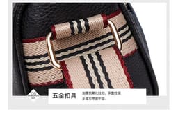 image-Genuine Leather Handbag - Pillow Bag One-Shoulder Black