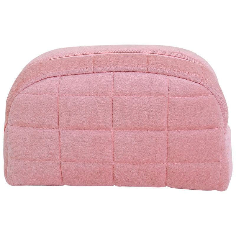 image-Sichen Cosmetic Pillow Bag - Cream White, Large, Soft & Anti-odor