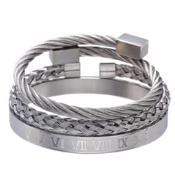 image-Stainless Steel Geometric Bracelet Men - Retro