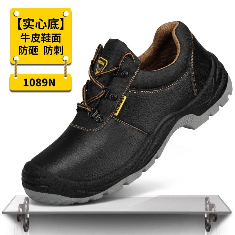 image-Safety Work Shoes Men High-Top Steel Toe Anti-Smash