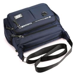 image-Men's Shoulder Bag - Grey Oxford Polyester