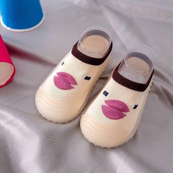image-Baby Walker Sock Shoes - Ducks Beige 25