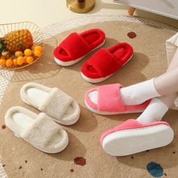 image-Women's Winter Slippers 2023 Cozy Indoor Warm Anti-slip Couples Slippers