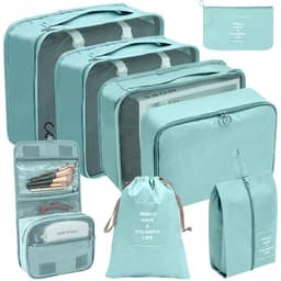 image-Travel Storage Bag Set 7pc Organizer Dark Blue