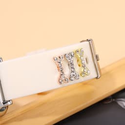image-Apple Watch Silicone Strap - BK104 Diamond Bone Decor