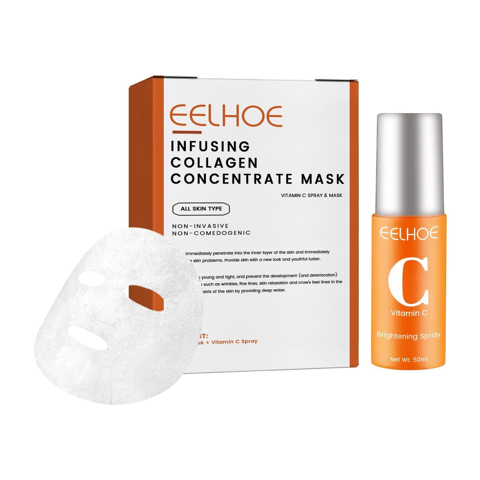 image-EELHOE Collagen Anti-aging Mask Spray, 5pcs + 50ml, Universal Skin