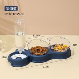 image-Automatic Pet Dog Cat Water Feeder, Anti-Moisture, 3 Bowls