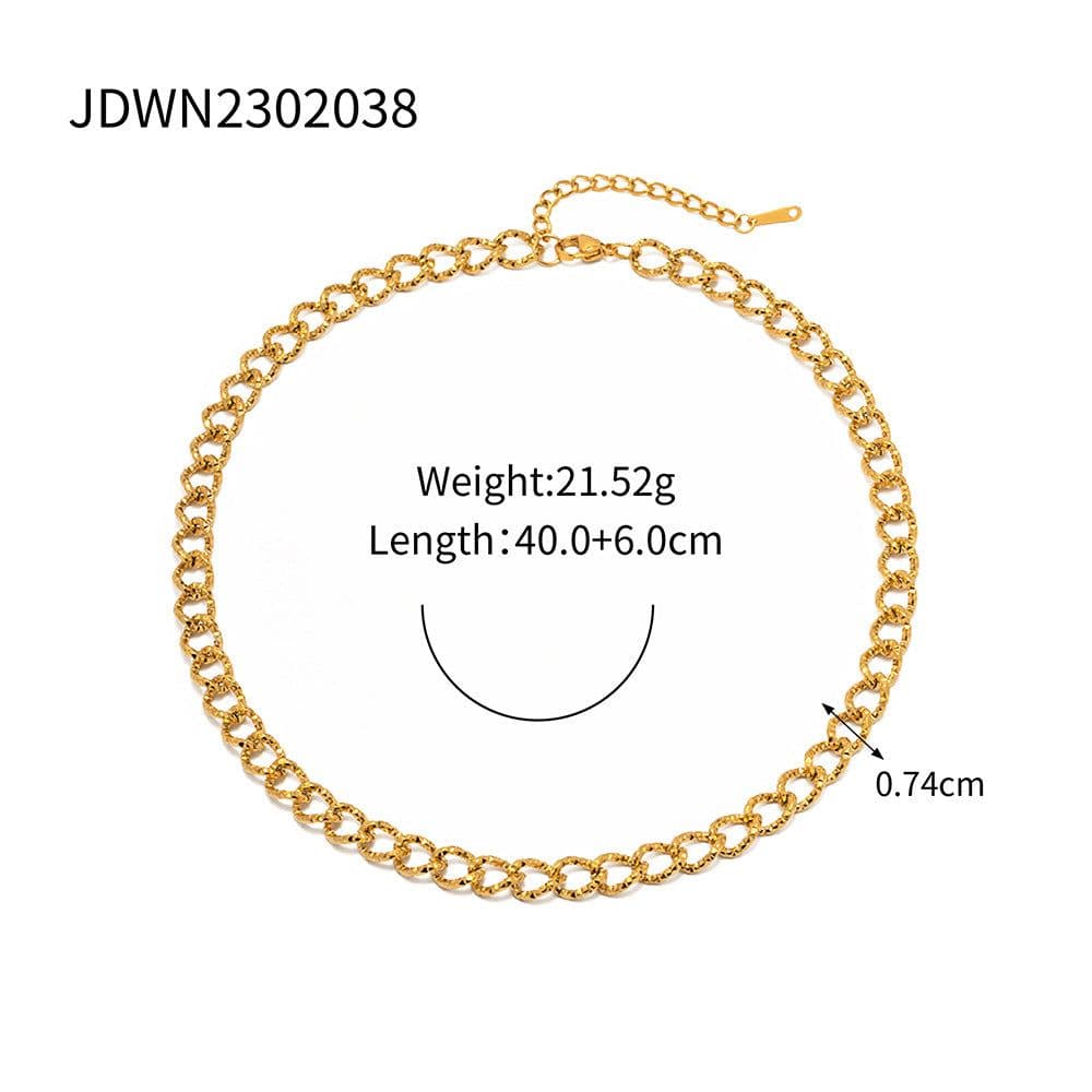 image-Cross-border 18K gold stainless steel thread chain long thick necklace women's all-match high-quality non-fading bracelet wholesale