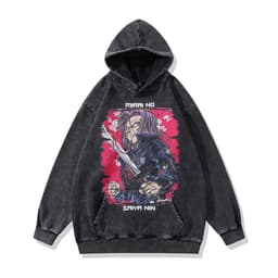 image-Cotton Fleece Hoodie - Kangaroo Pocket Loose Fit XXL