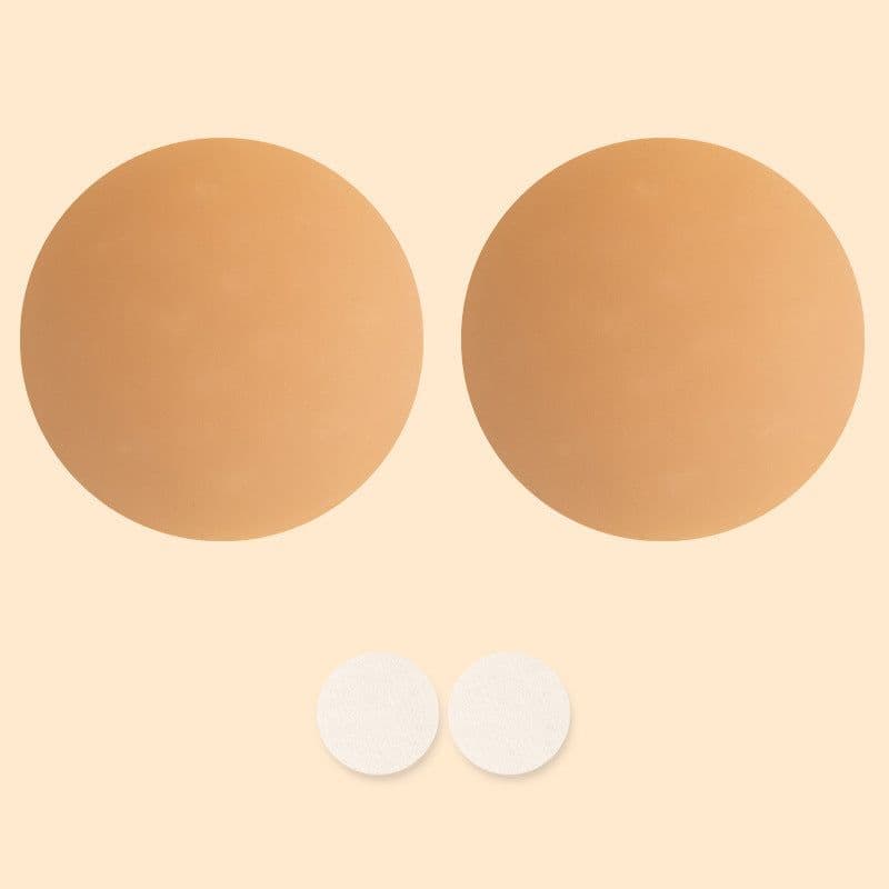 image-Silicone Nipple Stickers - Skin Breathable 8cm Round