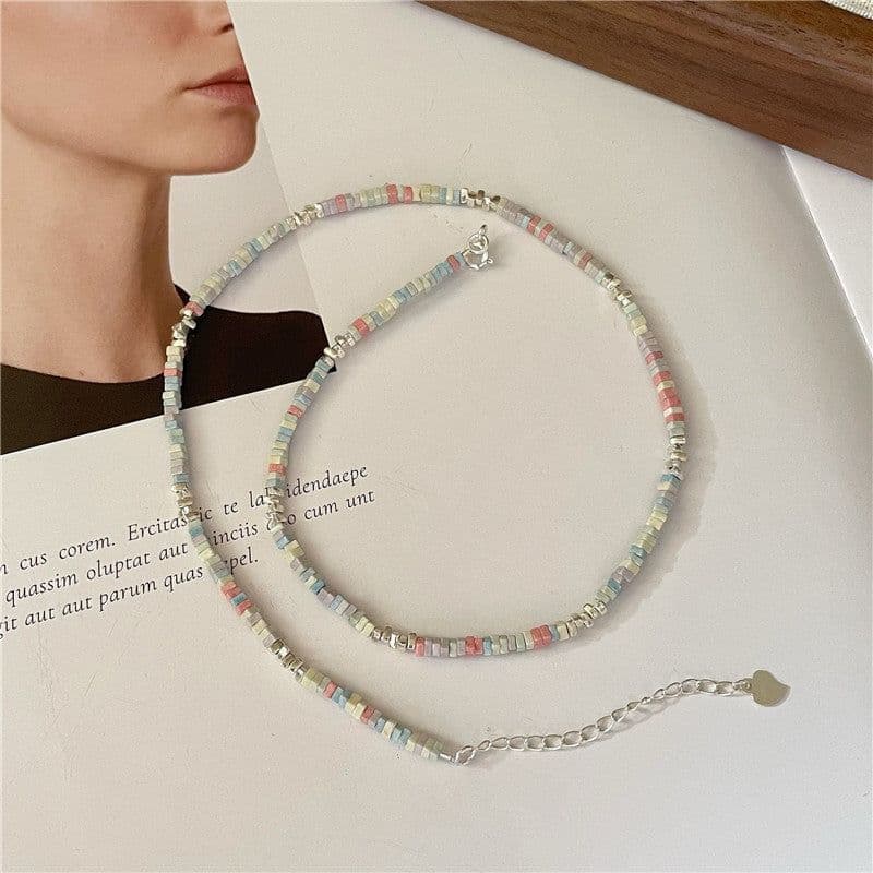 image-Sterling Silver Triangle Necklace - Women's 925 Silver Bracelet 21cm-50cm