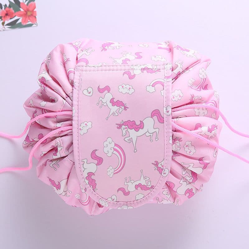 image-Rishang Cosmetic Bag - Navy Blue Flamingo Oxford