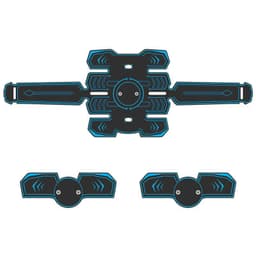 image-Anmer EMS Abdominal Muscle Trainer Belt - Blue, Foldable