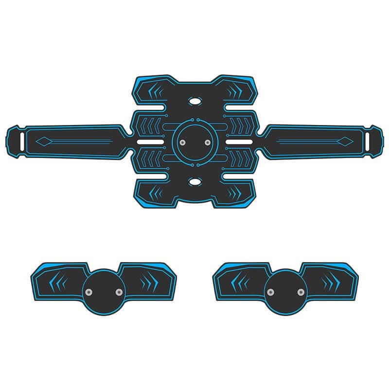 image-Anmer EMS Abdominal Muscle Trainer Belt - Blue, Foldable