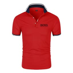 image-Men's & Women's Milk Fiber Polo Shirt, Short Sleeve, 4XL Blue Black
