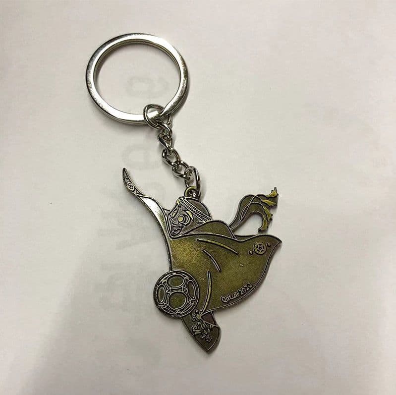 image-Football Team Logo Keychain - Zinc Alloy Metal
