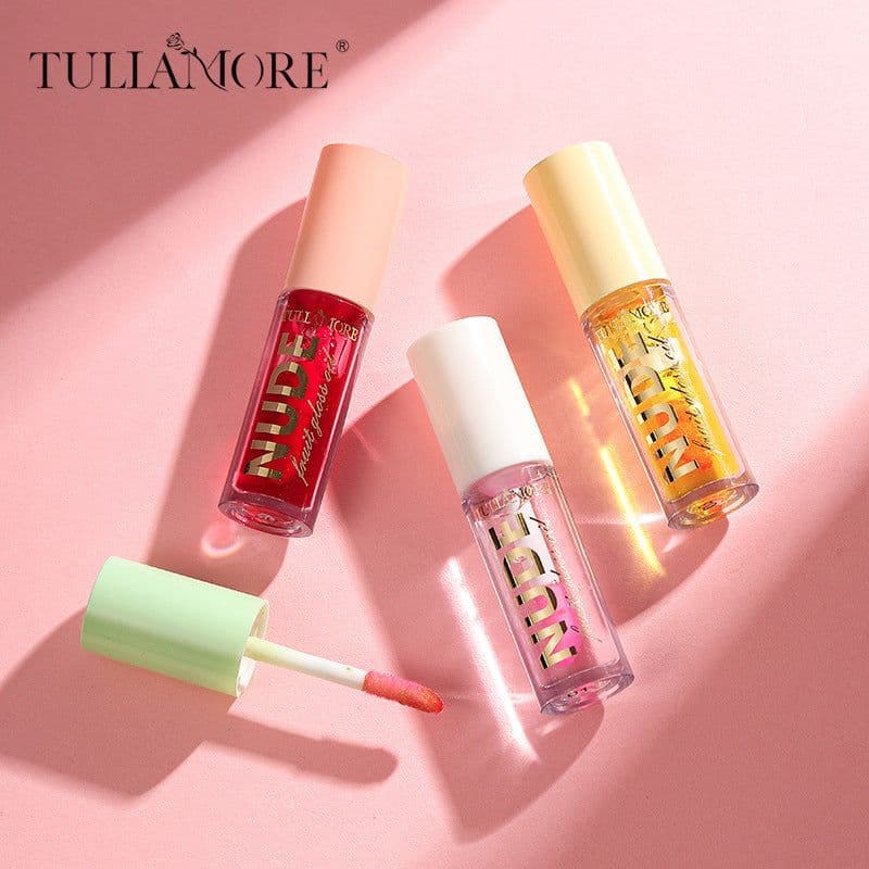 image-Warm-changing Fruit Lip Oil - 4 Colors Gloss Mirror Effect
