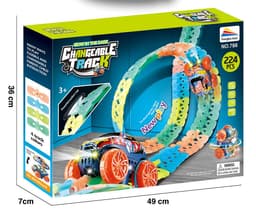 image-Kids Electric Track Car Set - DIY Climbing Coaster