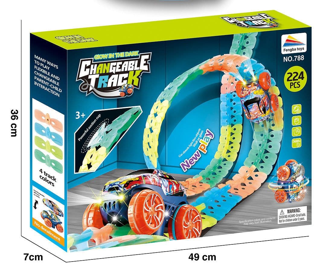 image-Kids Electric Track Car Set - DIY Climbing Coaster