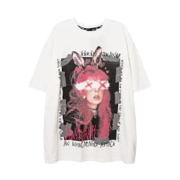 image-TKPA T-Shirt Cartoon Print Black XXL