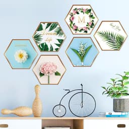 image-PX 60x90 PVC Waterproof Wall Sticker - Green Plant Decor for Bedroom