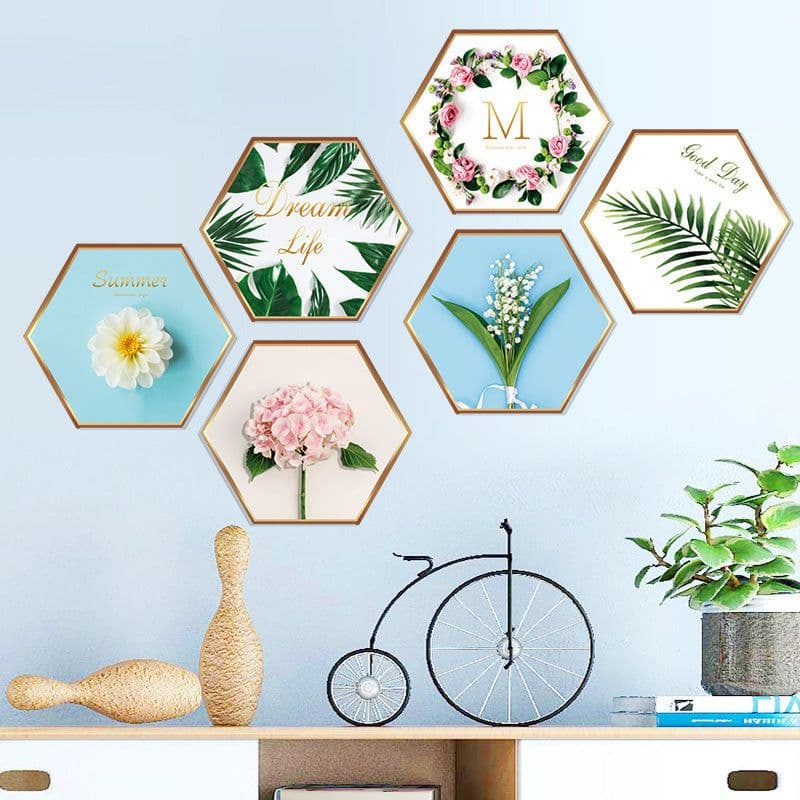 image-PX 60x90 PVC Waterproof Wall Sticker - Green Plant Decor for Bedroom