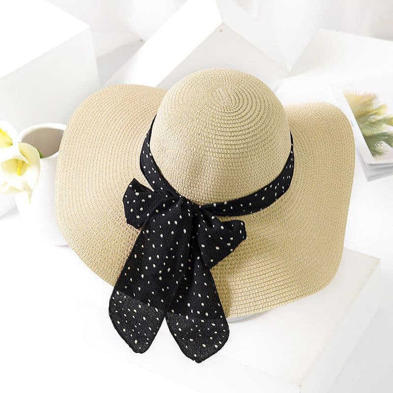 image-Big Brim Straw Hat Women Summer Khaki