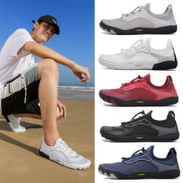 image-Men's Water Shoes - Non-Slip Breathable Unisex Gray