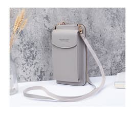 image-Large-Capacity Crossbody Phone Bag - Light Blue Zipper Wallet 2021
