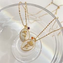 image-December Flower Necklace - Sunflower Copper Clavicle Chain 21-50cm