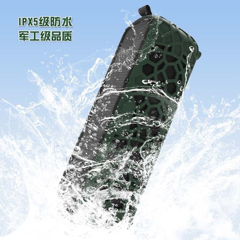 image-Bluetooth Speaker 10W Solar - Green IPX6 Waterproof Outdoor