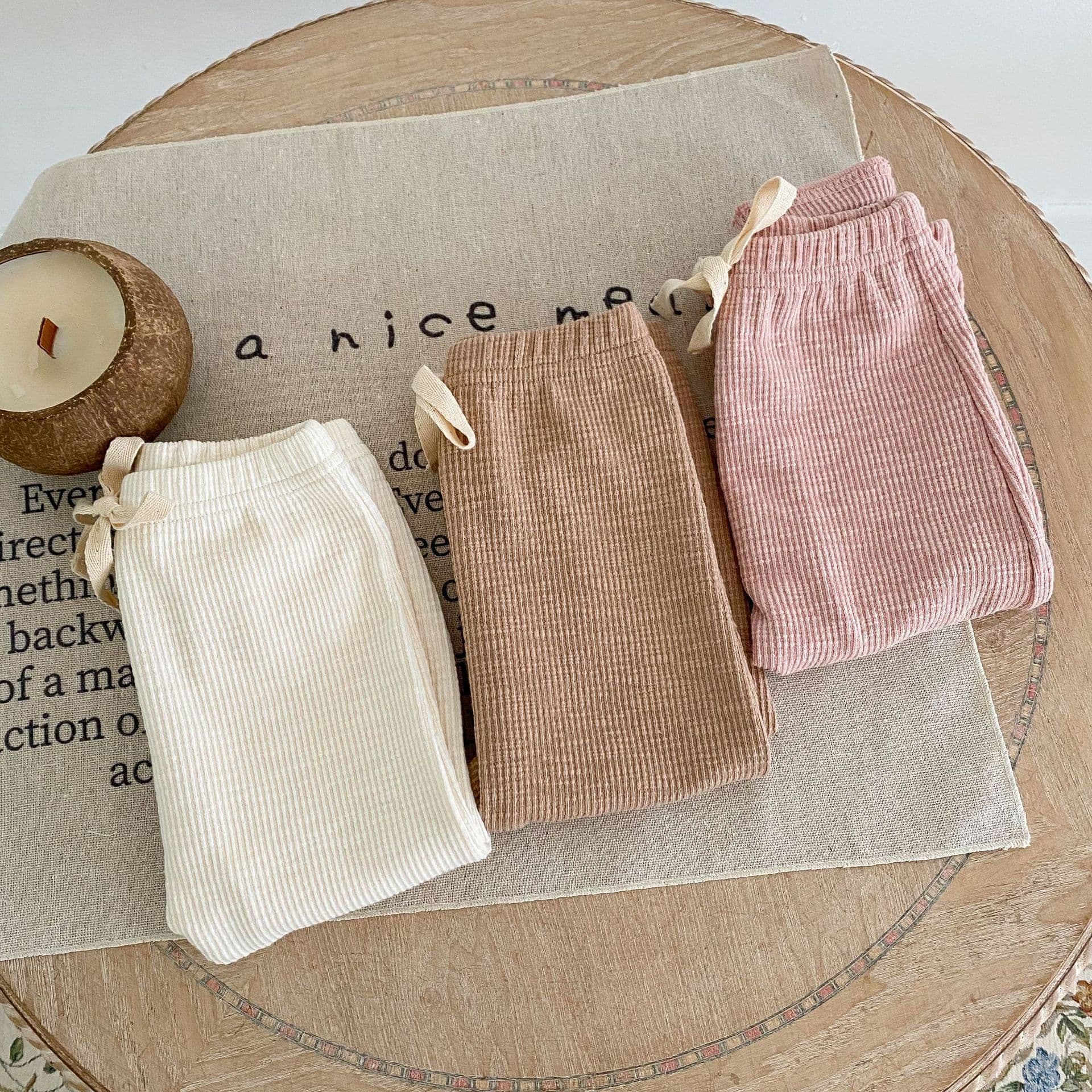 image-Engepapa Baby Trousers - Apricot Cotton 0-1Y