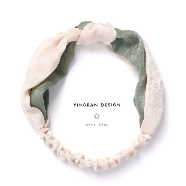 image-Korean spring and summer cross elastic headband chiffon silk headband ladies headband hair accessories sports face wash headwear wholesale